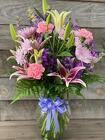 Pink & Purple Vase Arrangement from Yesterday's and Tomorrows in Warner Robins, GA