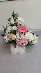 Baby Girl Arrangement Keepsake Container from Yesterday's and Tomorrows in Warner Robins, GA