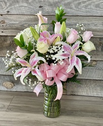 PinkRosesAndStargazerLilies